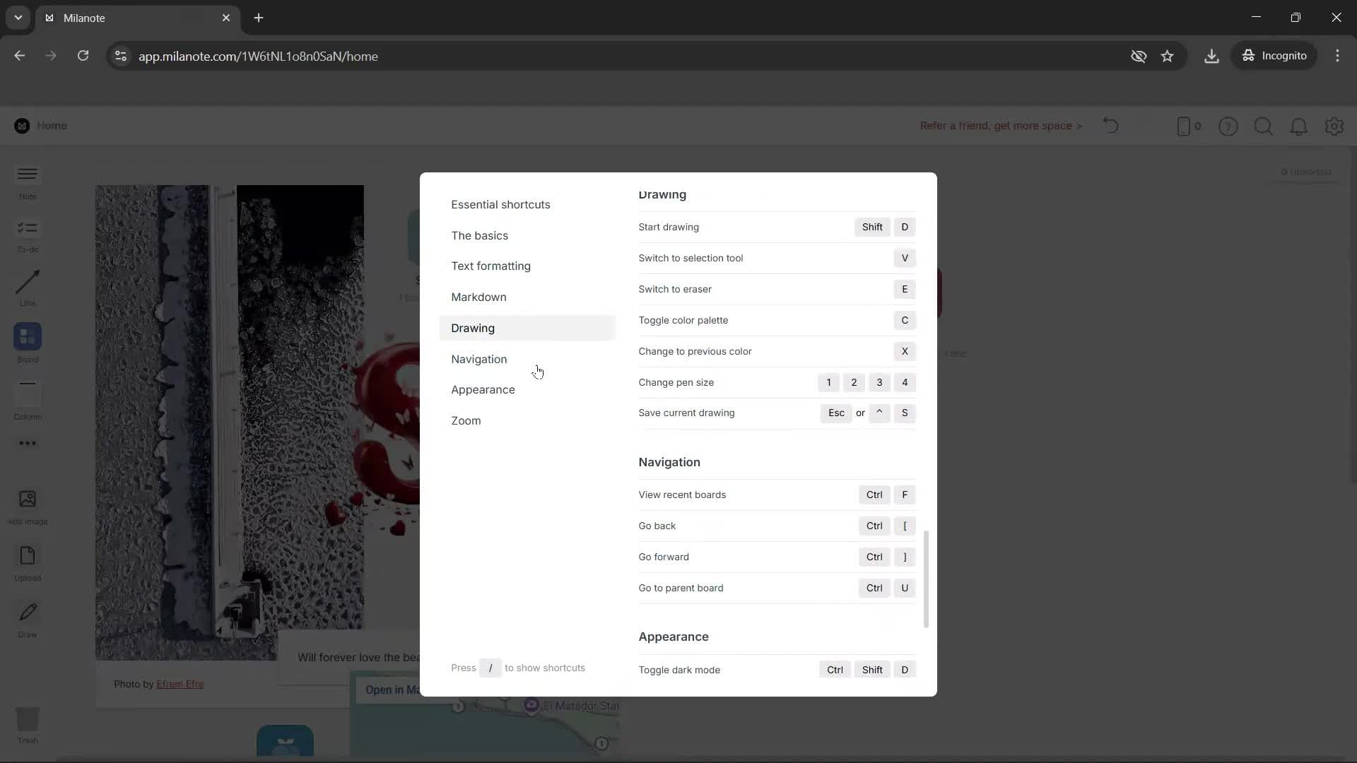 General browsing screenshot