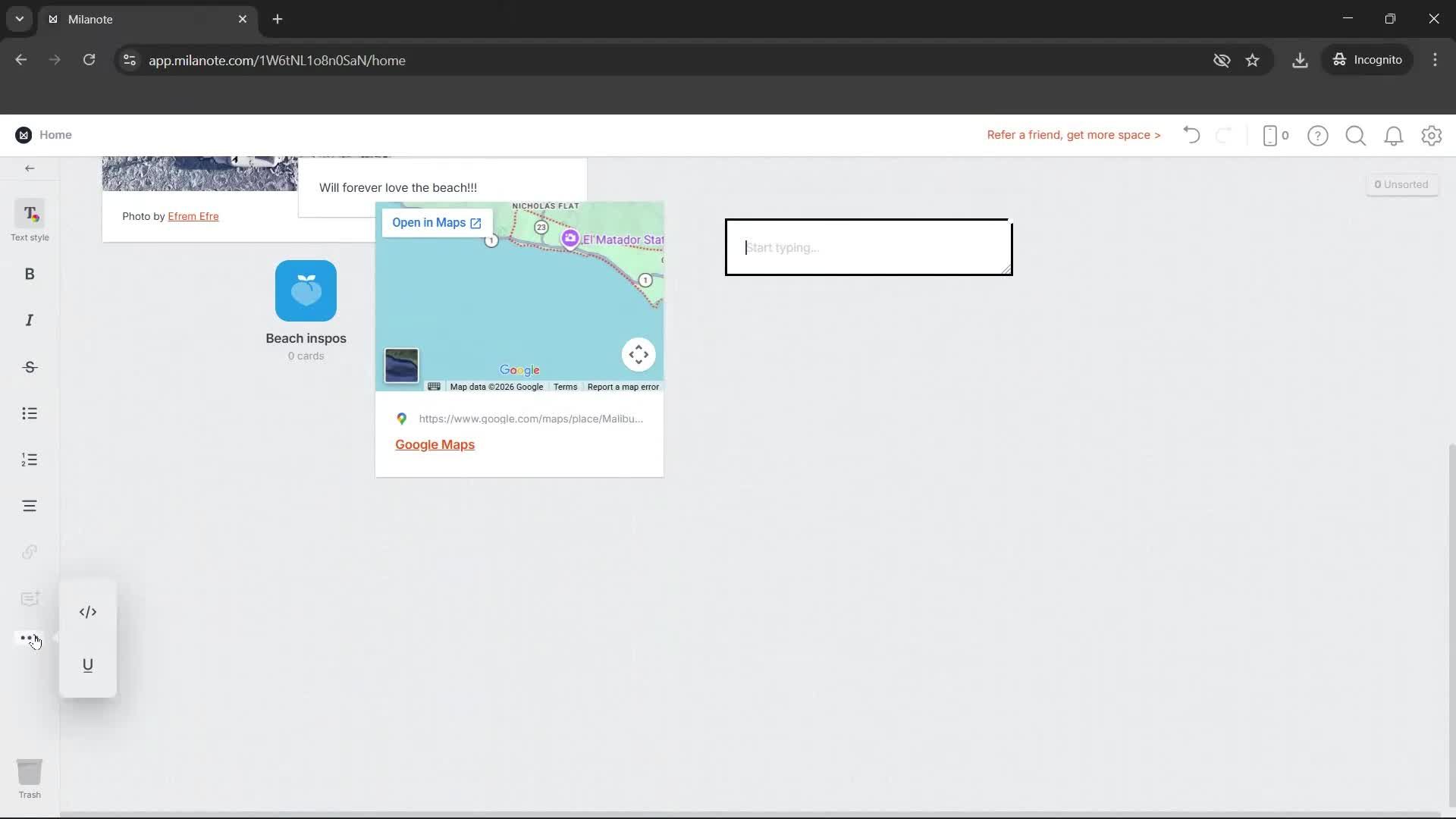 General browsing screenshot