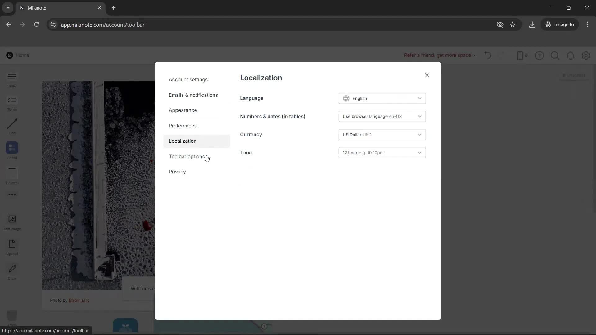 General browsing screenshot