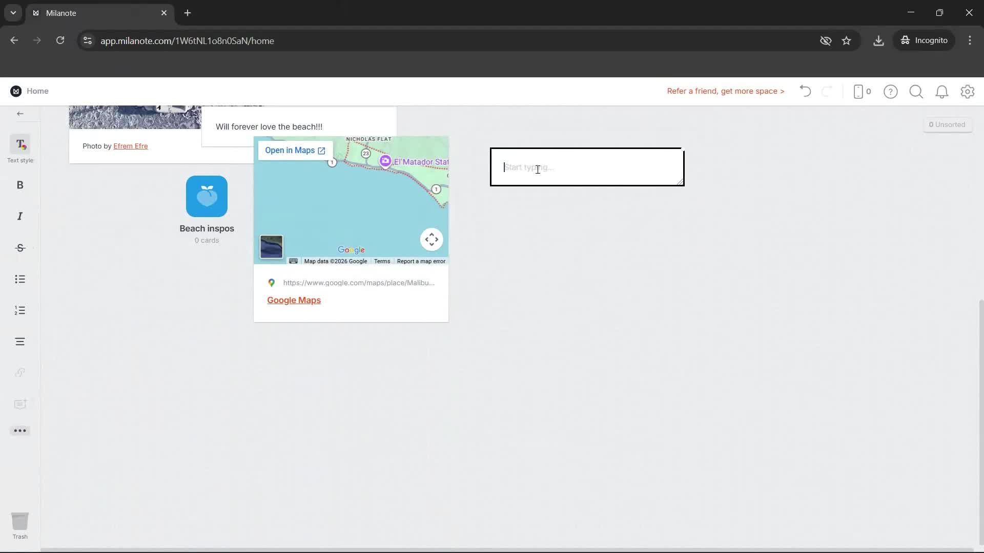 General browsing screenshot