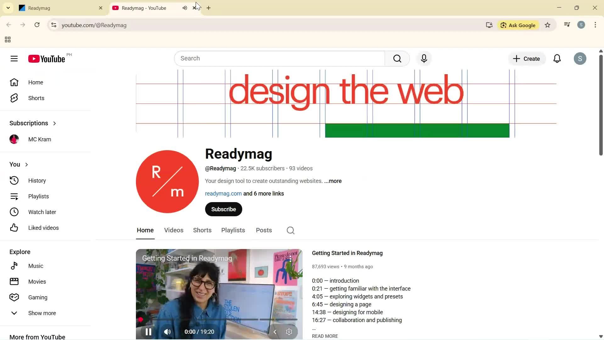 General browsing on Readymag video thumbnail