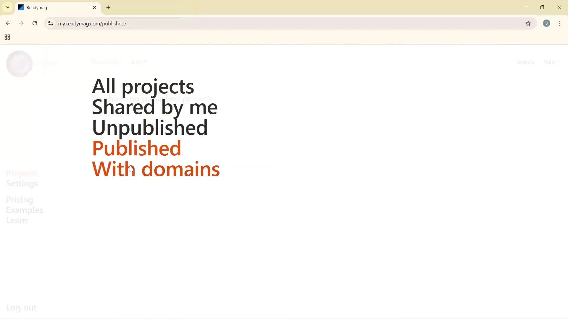 General browsing screenshot