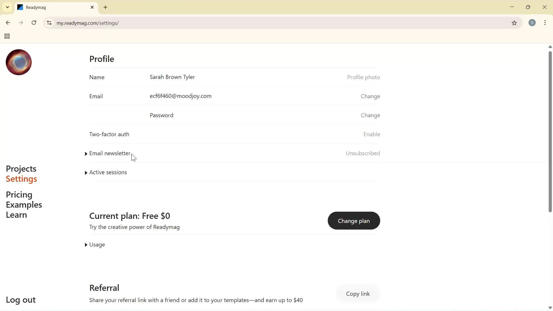 General browsing screenshot