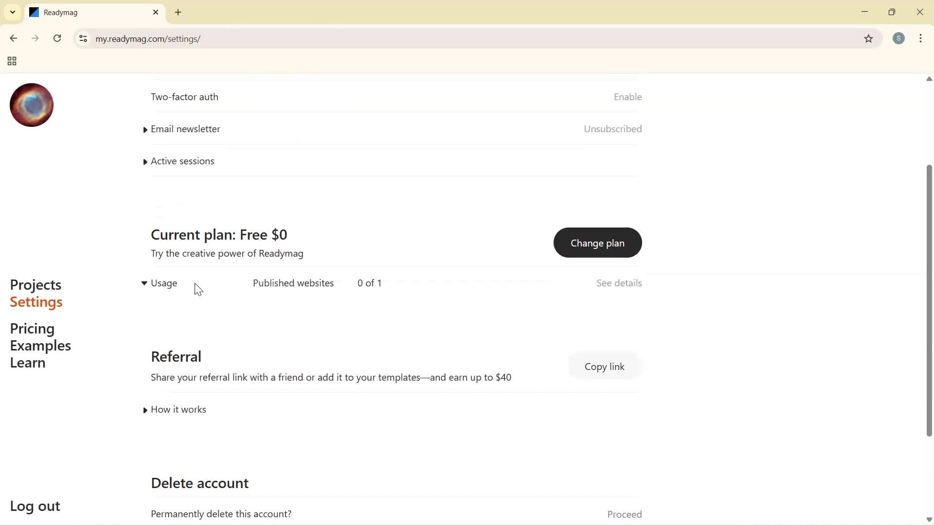 General browsing screenshot