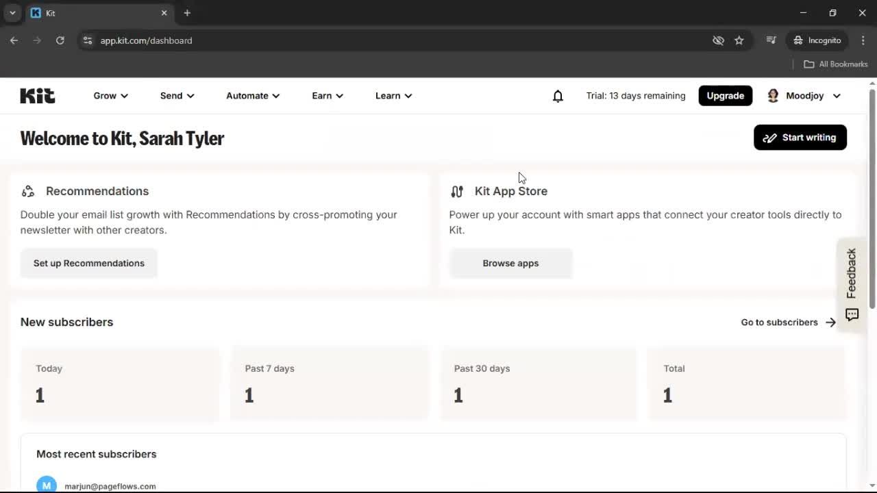 General browsing screenshot