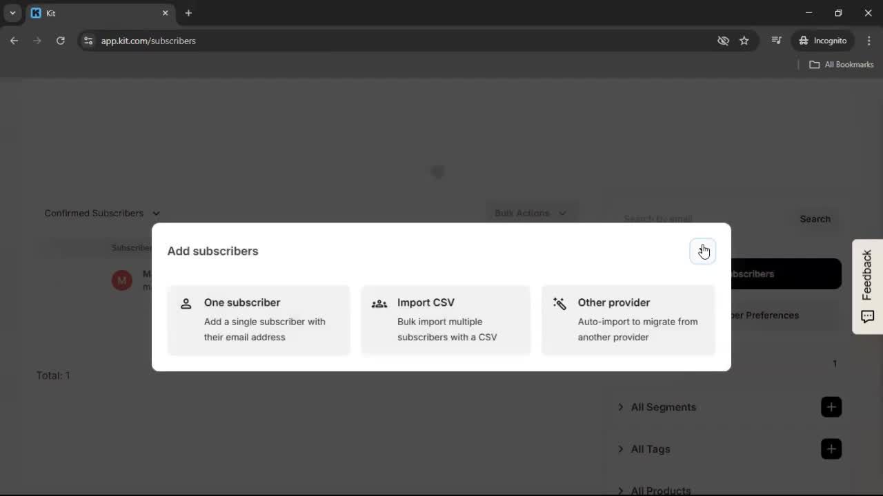 General browsing screenshot