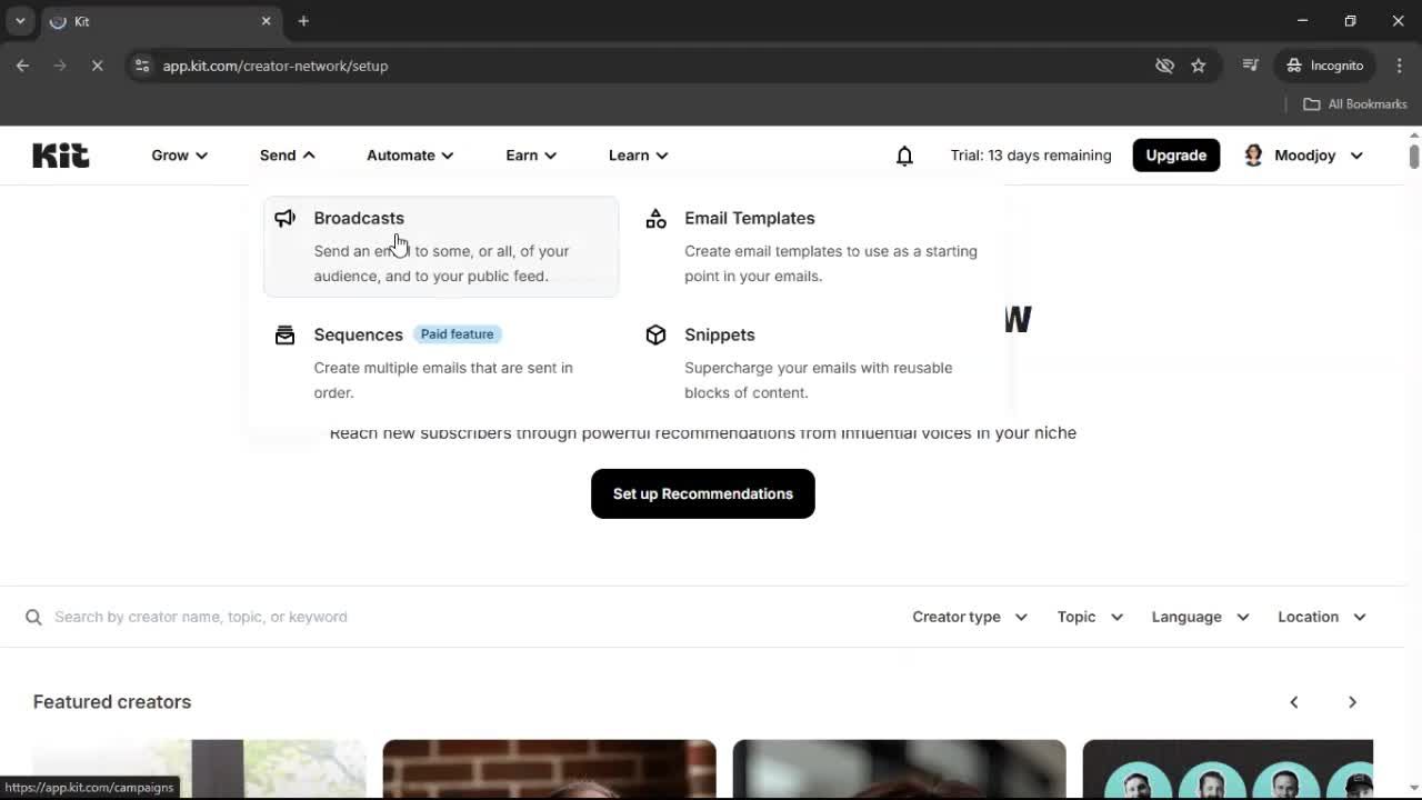 General browsing screenshot