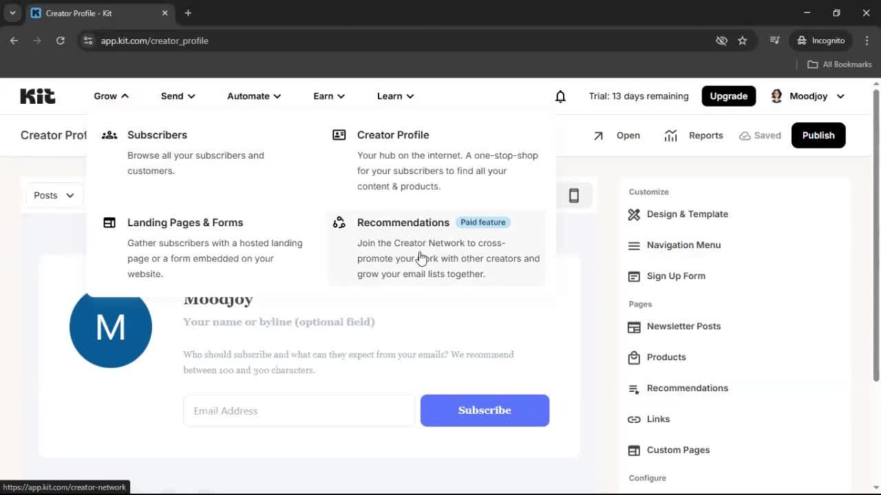General browsing screenshot