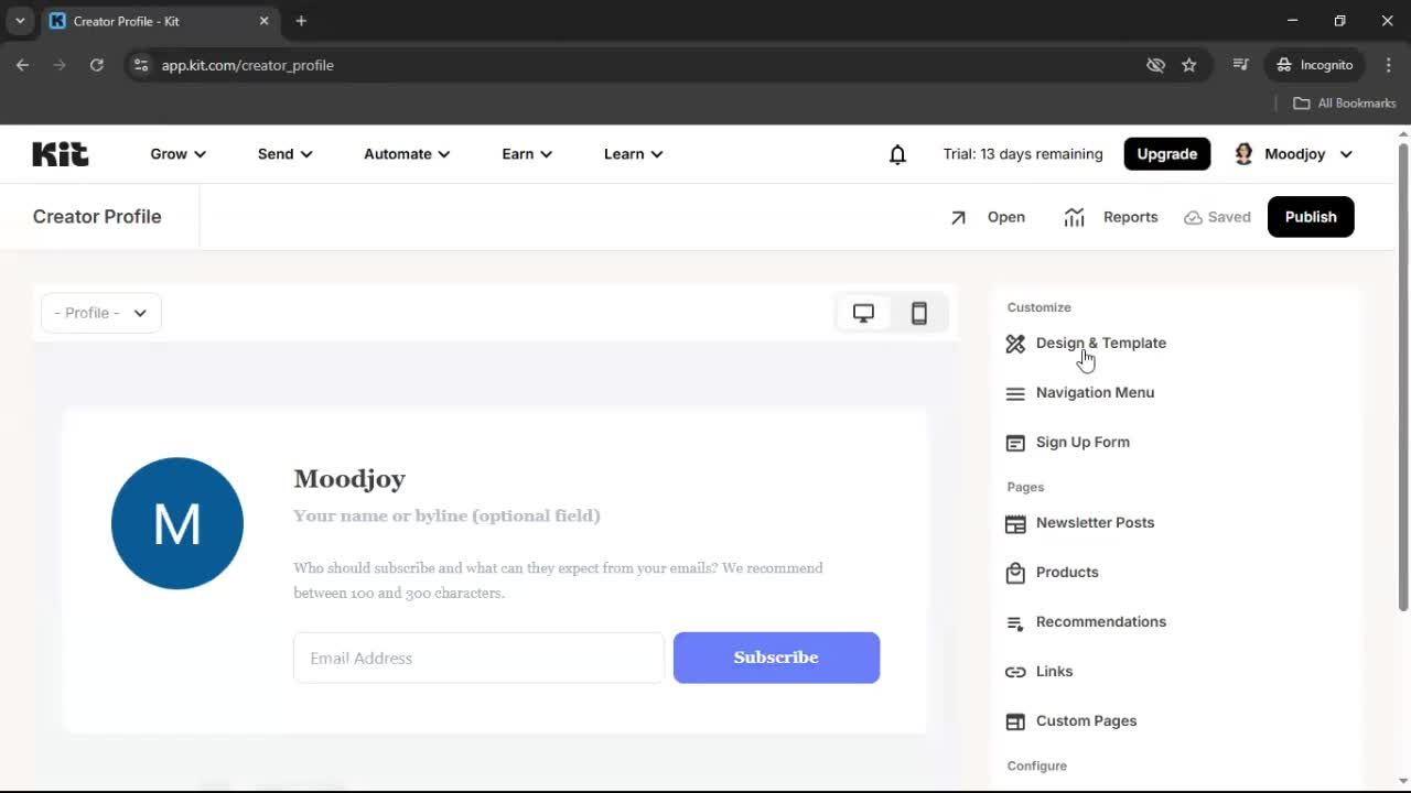 General browsing screenshot