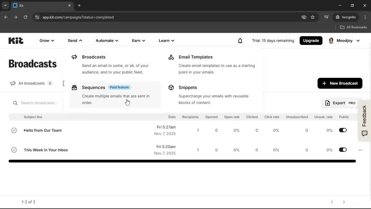 General browsing screenshot