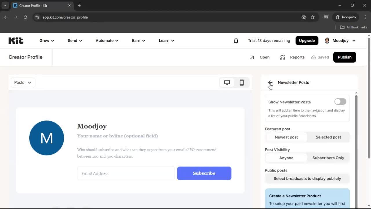 General browsing screenshot