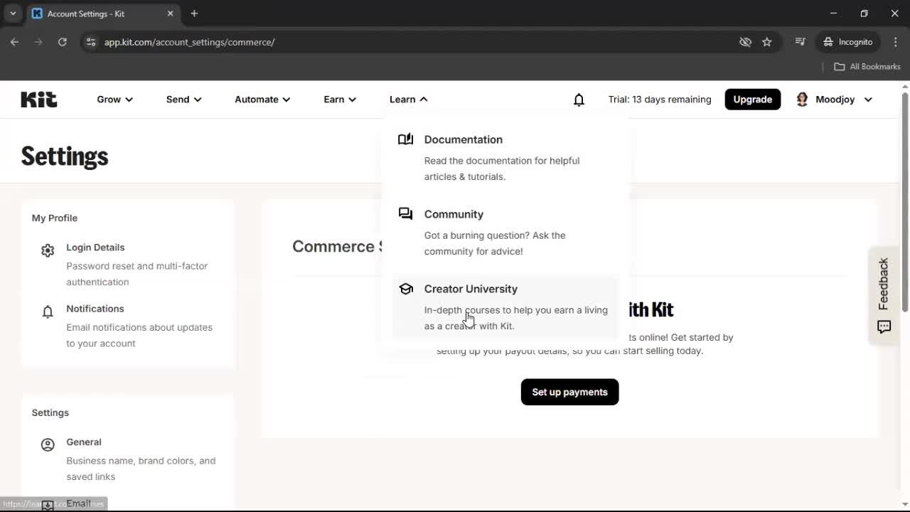General browsing screenshot