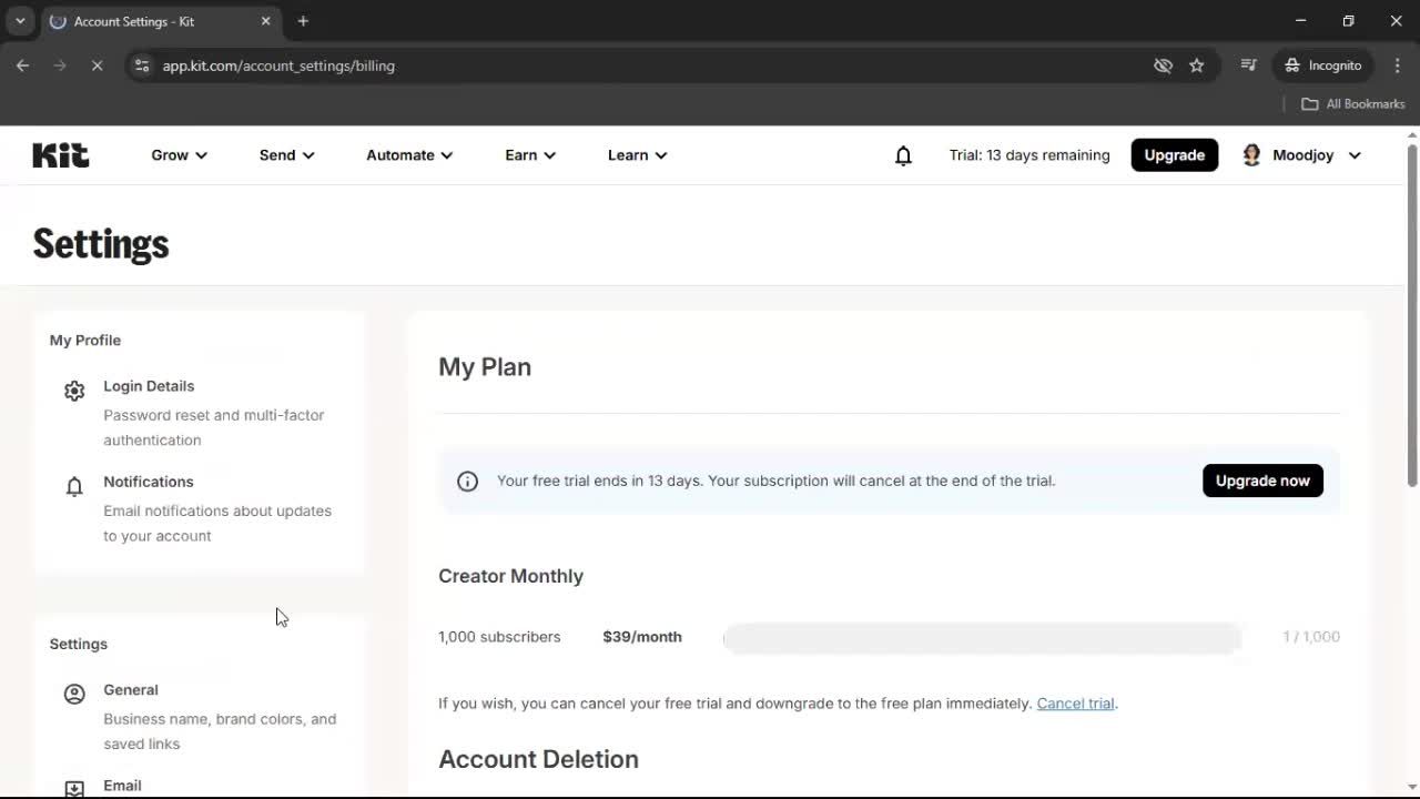 General browsing screenshot