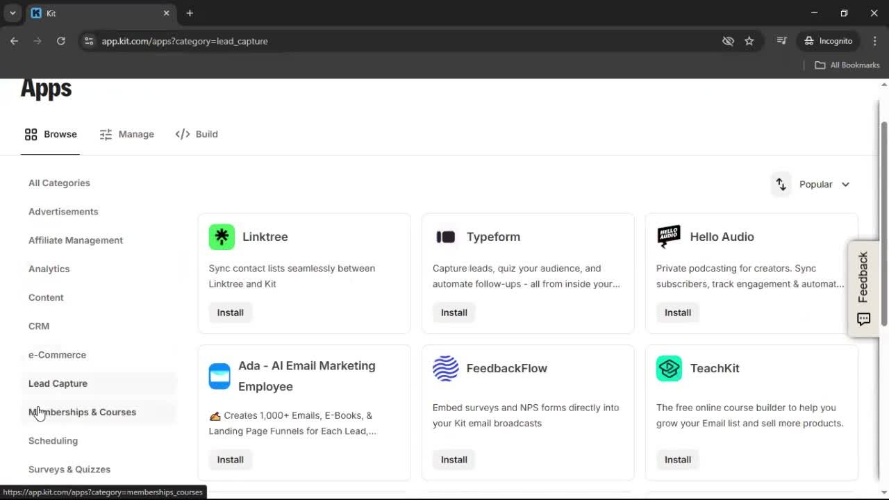 General browsing screenshot