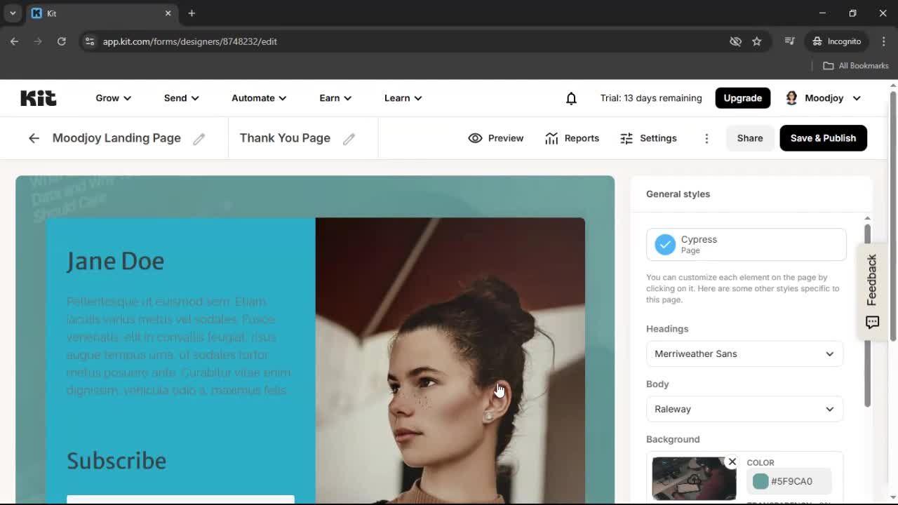 General browsing screenshot