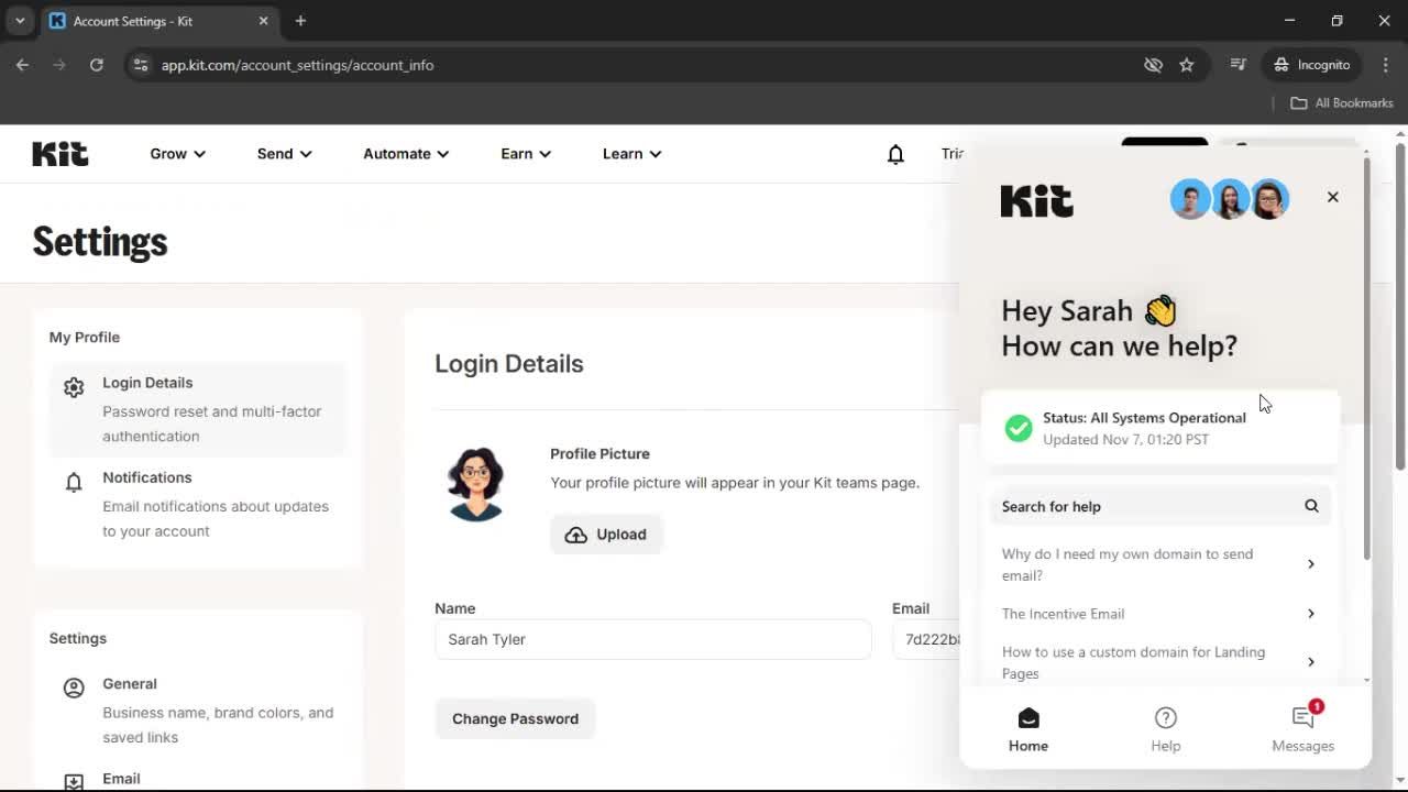General browsing screenshot