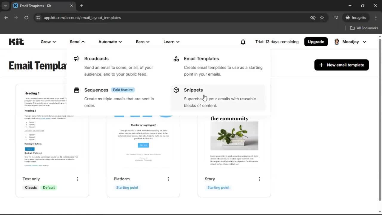 General browsing screenshot