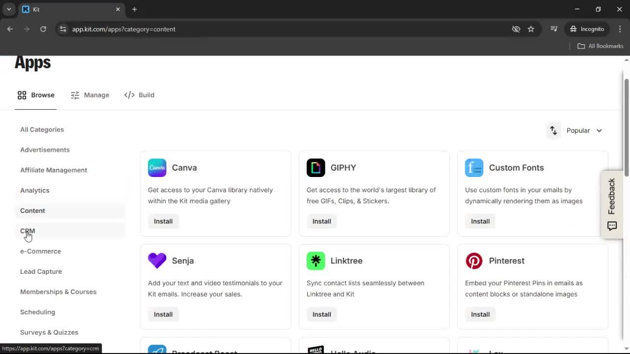 General browsing screenshot