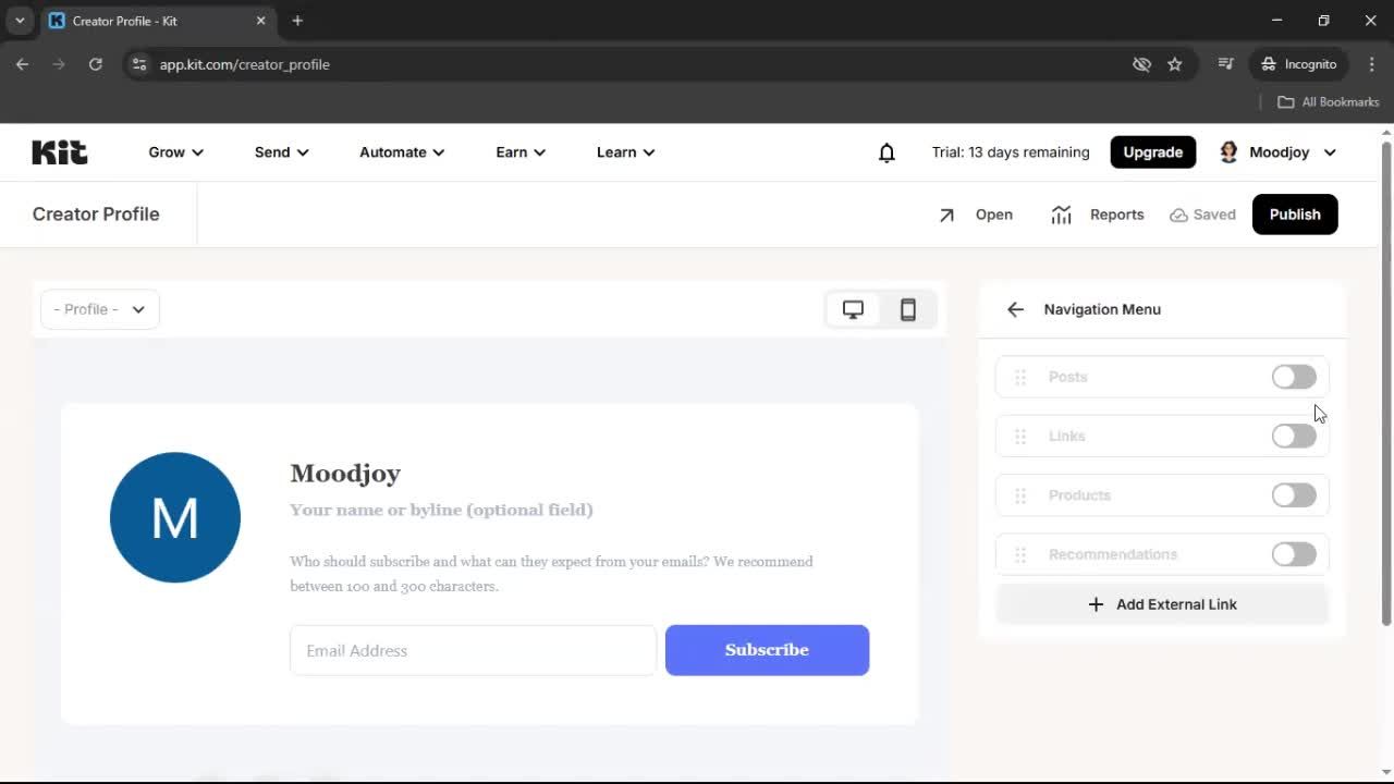 General browsing screenshot