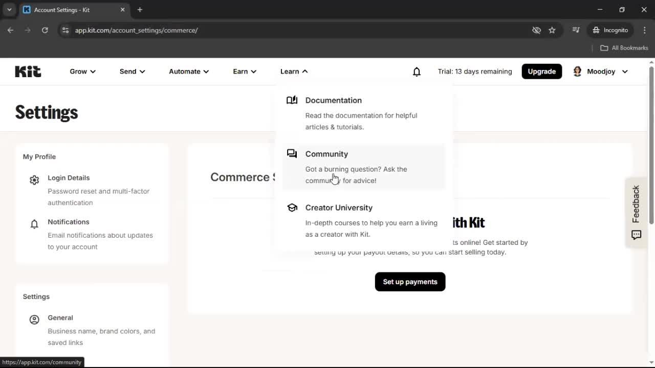 General browsing screenshot