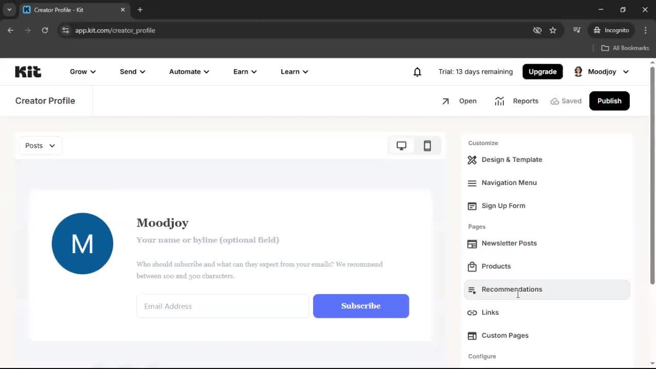 General browsing screenshot