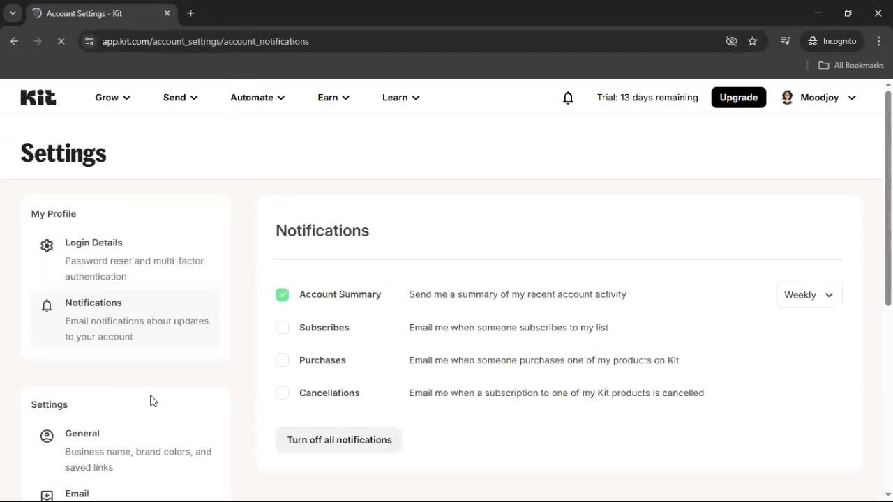 General browsing screenshot
