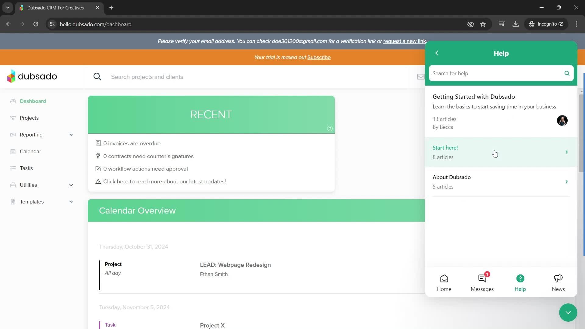 General browsing screenshot