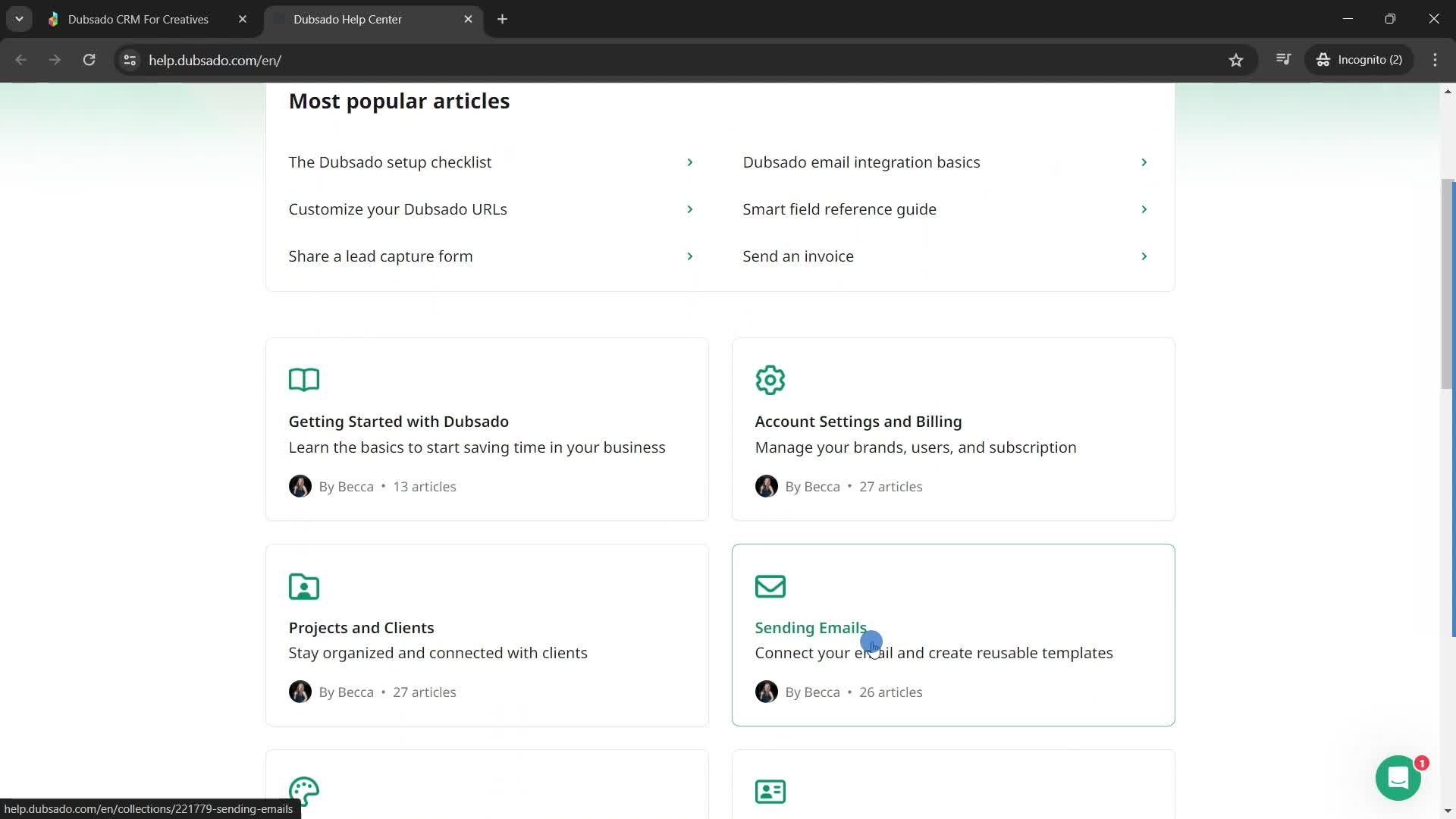 General browsing screenshot