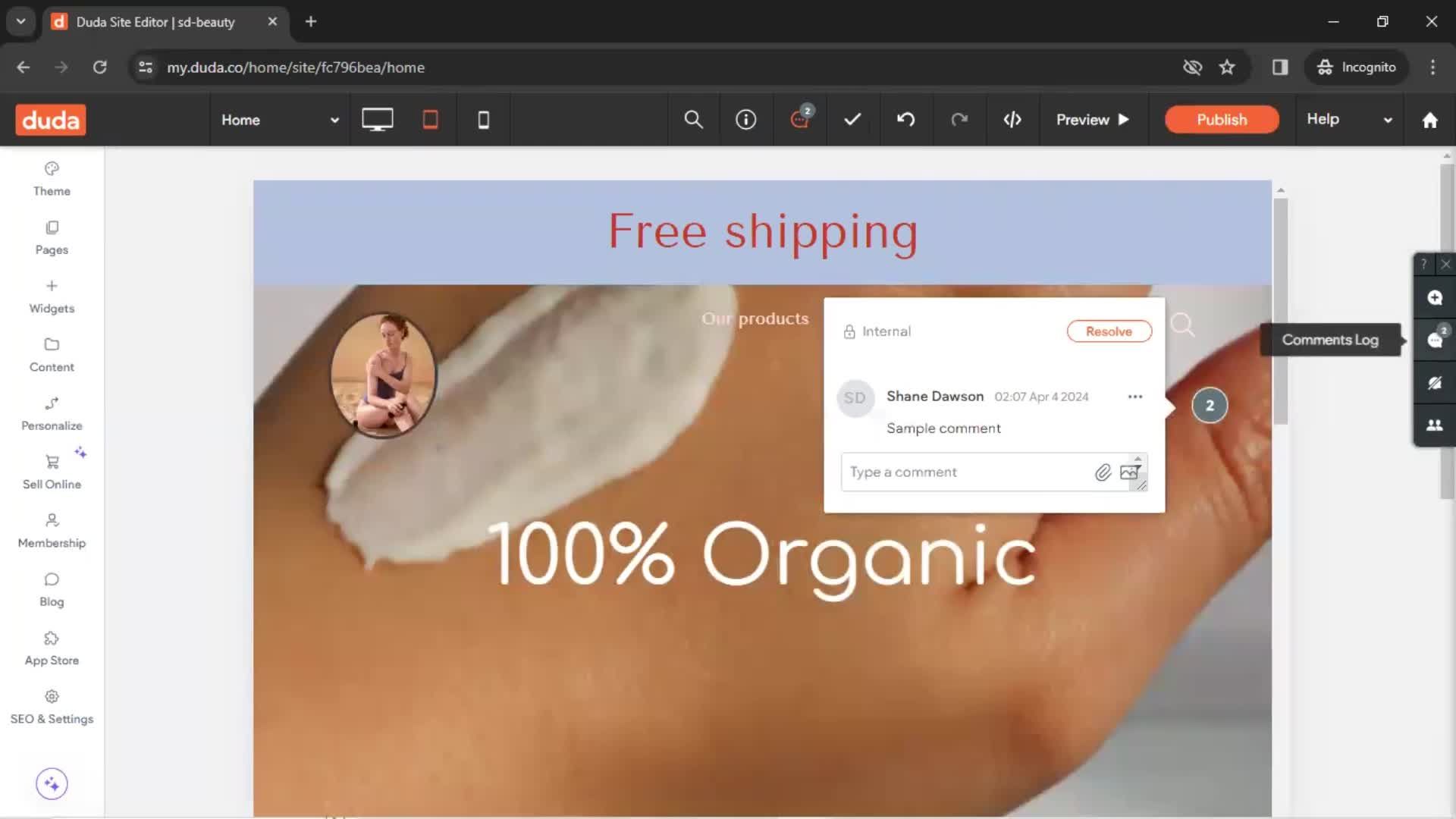 General browsing screenshot