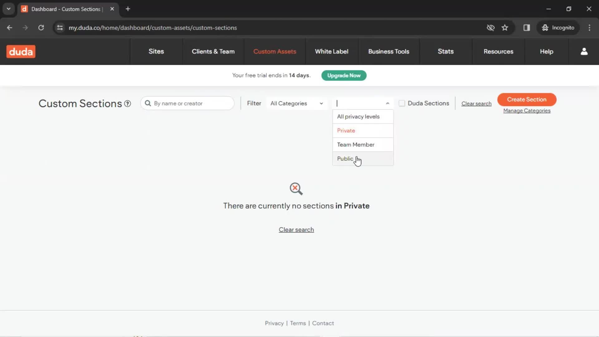 General browsing screenshot