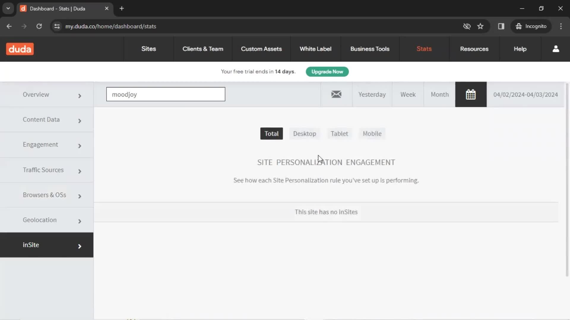 General browsing screenshot