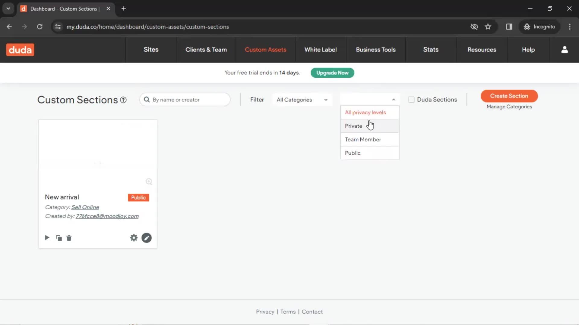 General browsing screenshot