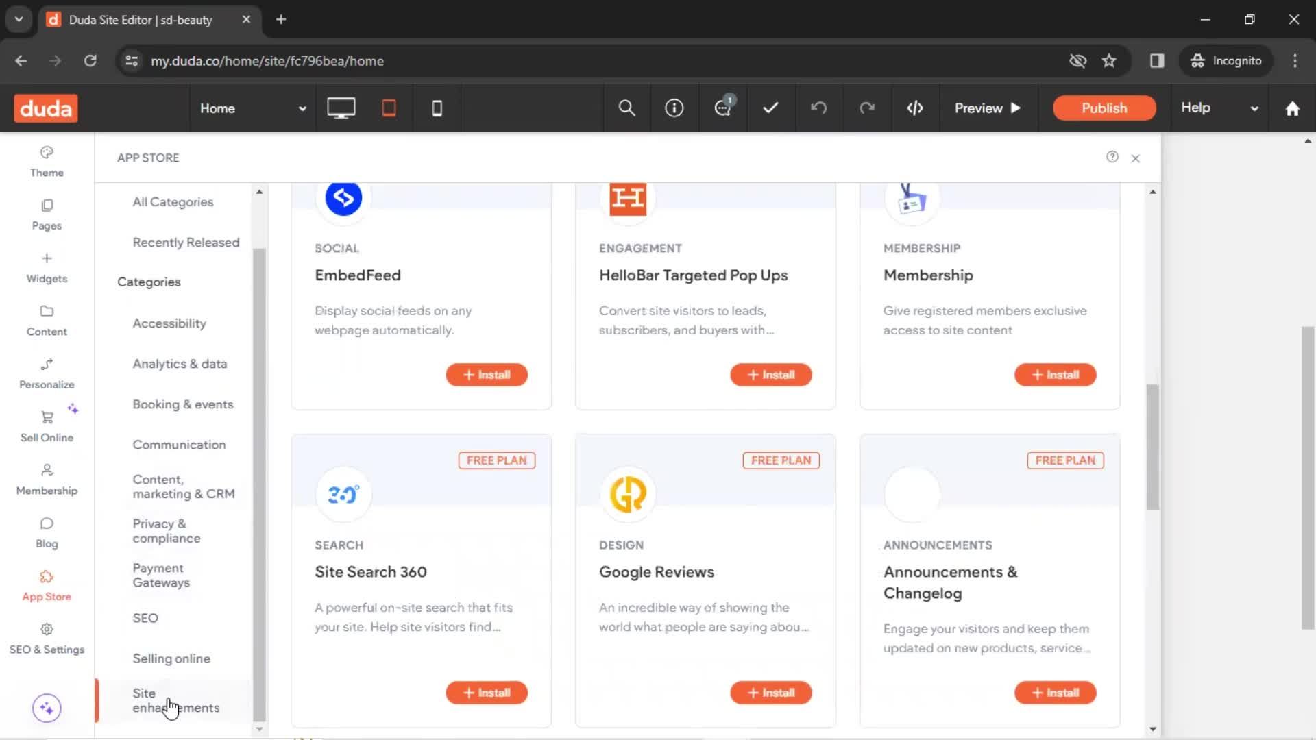 General browsing screenshot