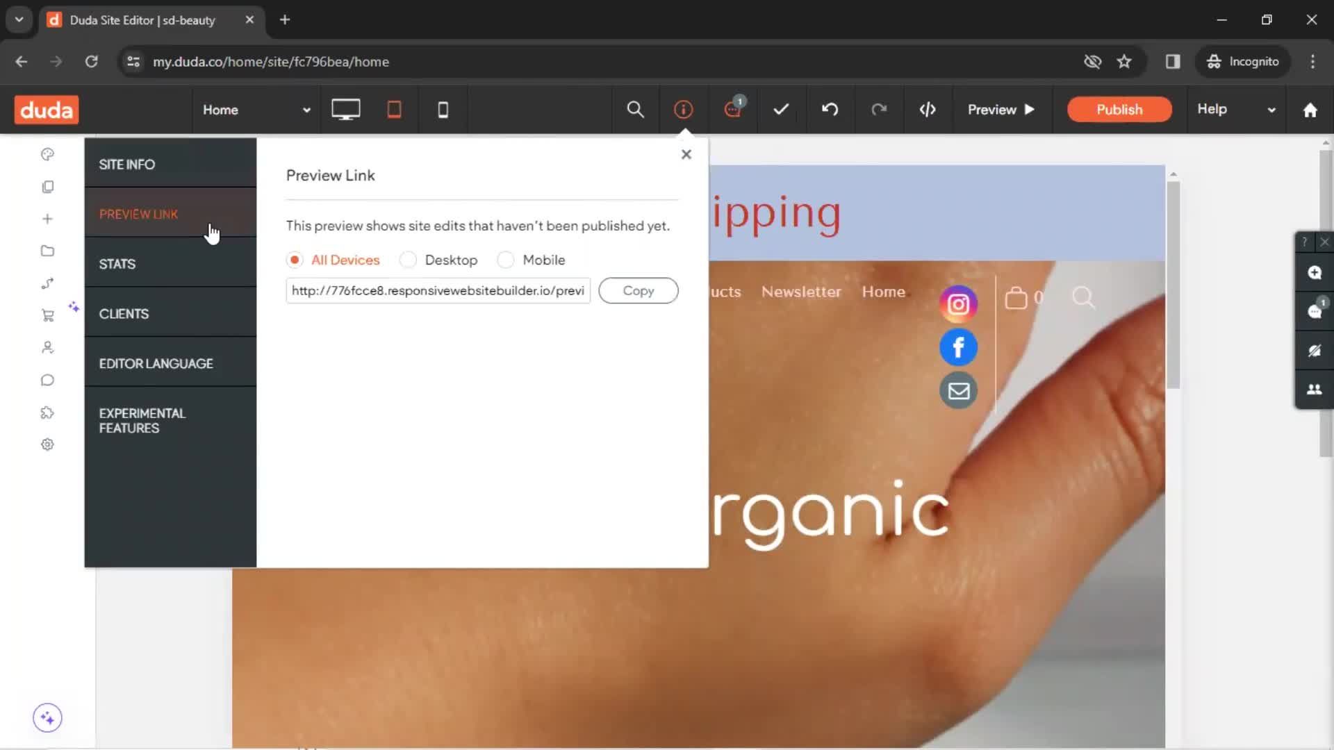 General browsing screenshot