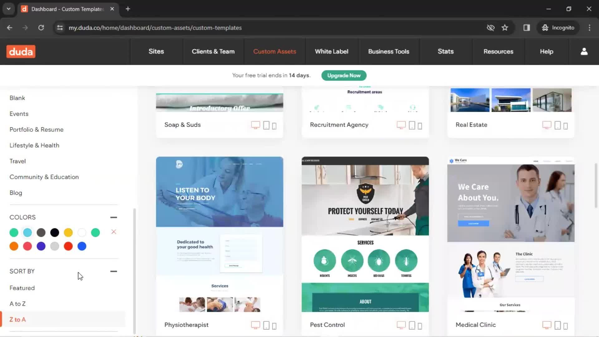 General browsing screenshot