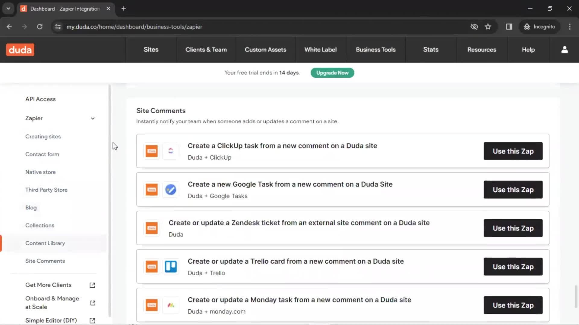 General browsing screenshot