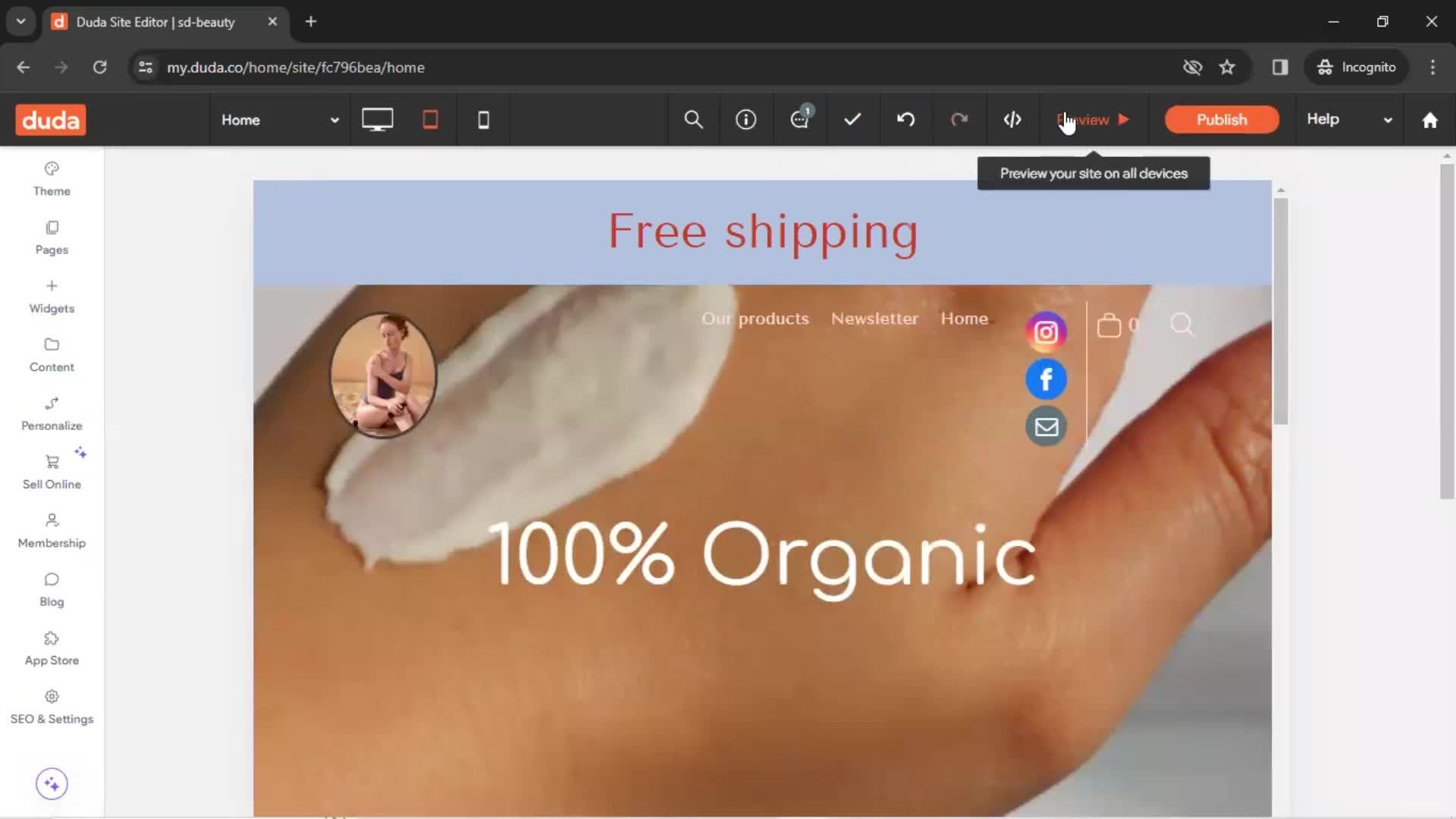 General browsing screenshot