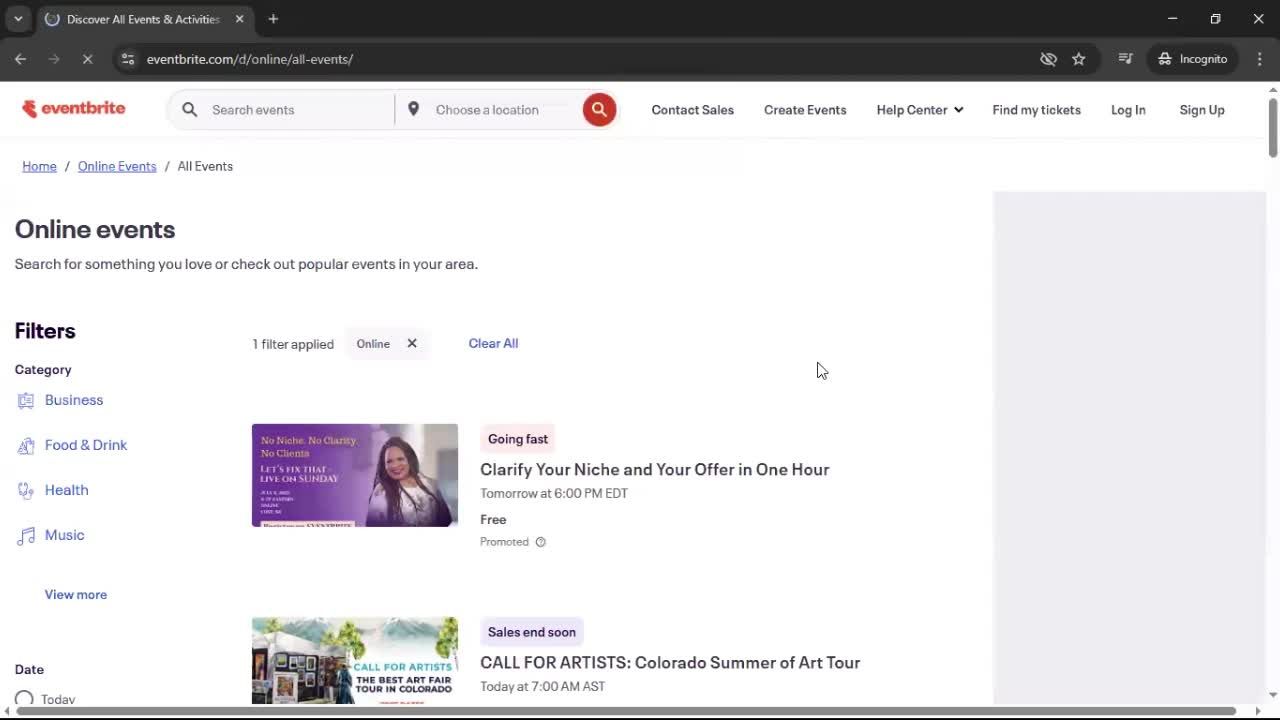 General browsing screenshot