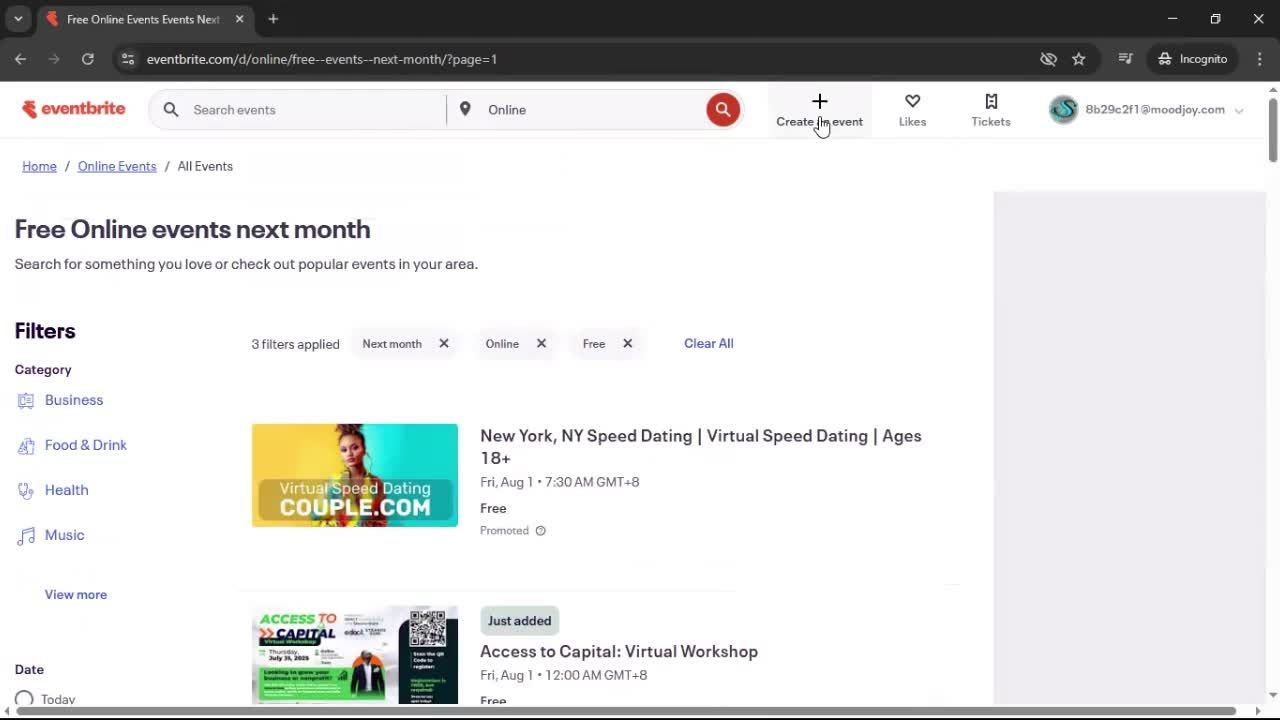 General browsing screenshot
