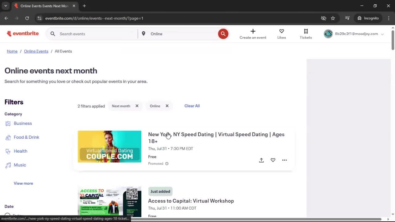 General browsing screenshot