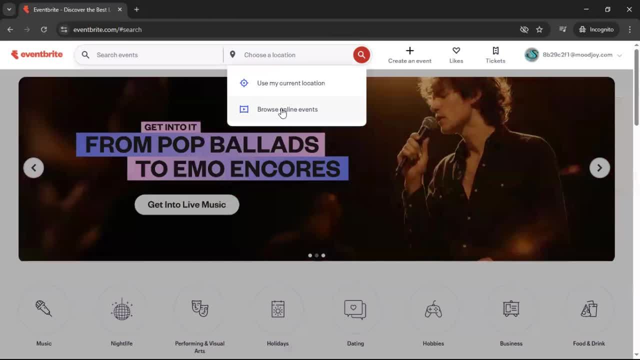 General browsing screenshot