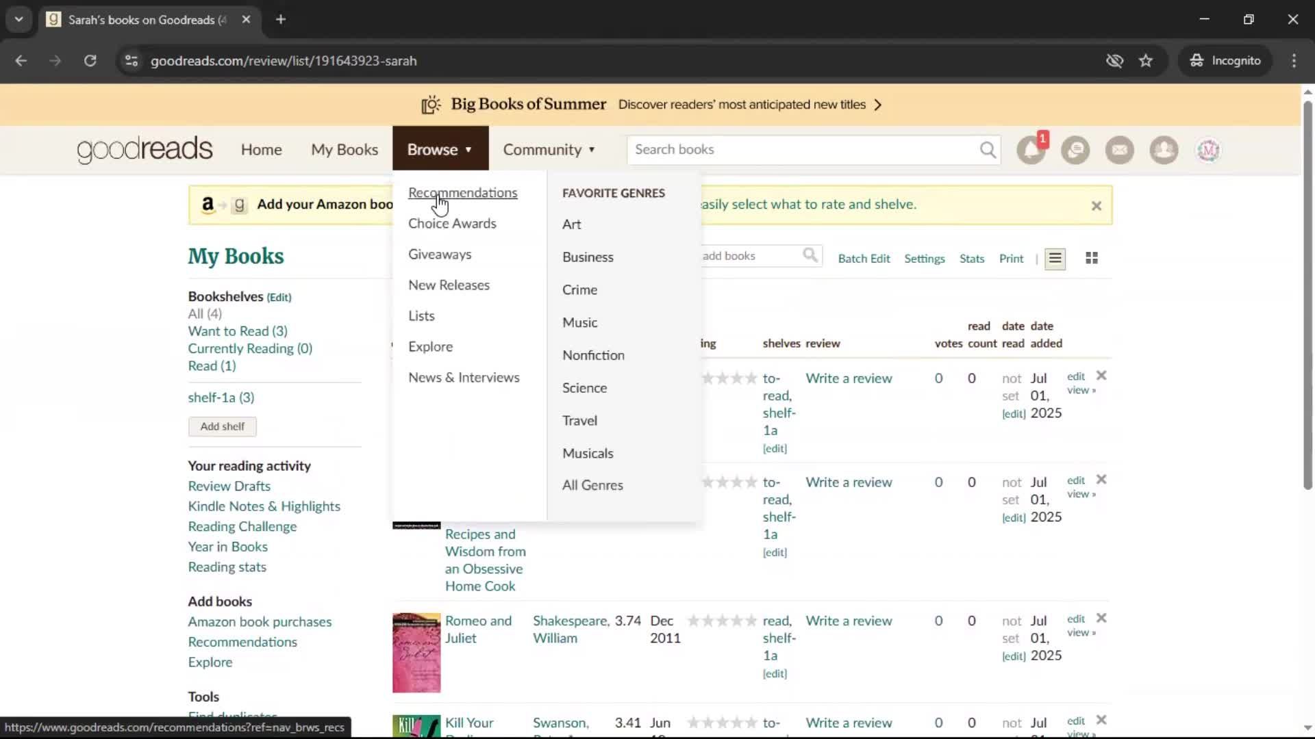 General browsing screenshot