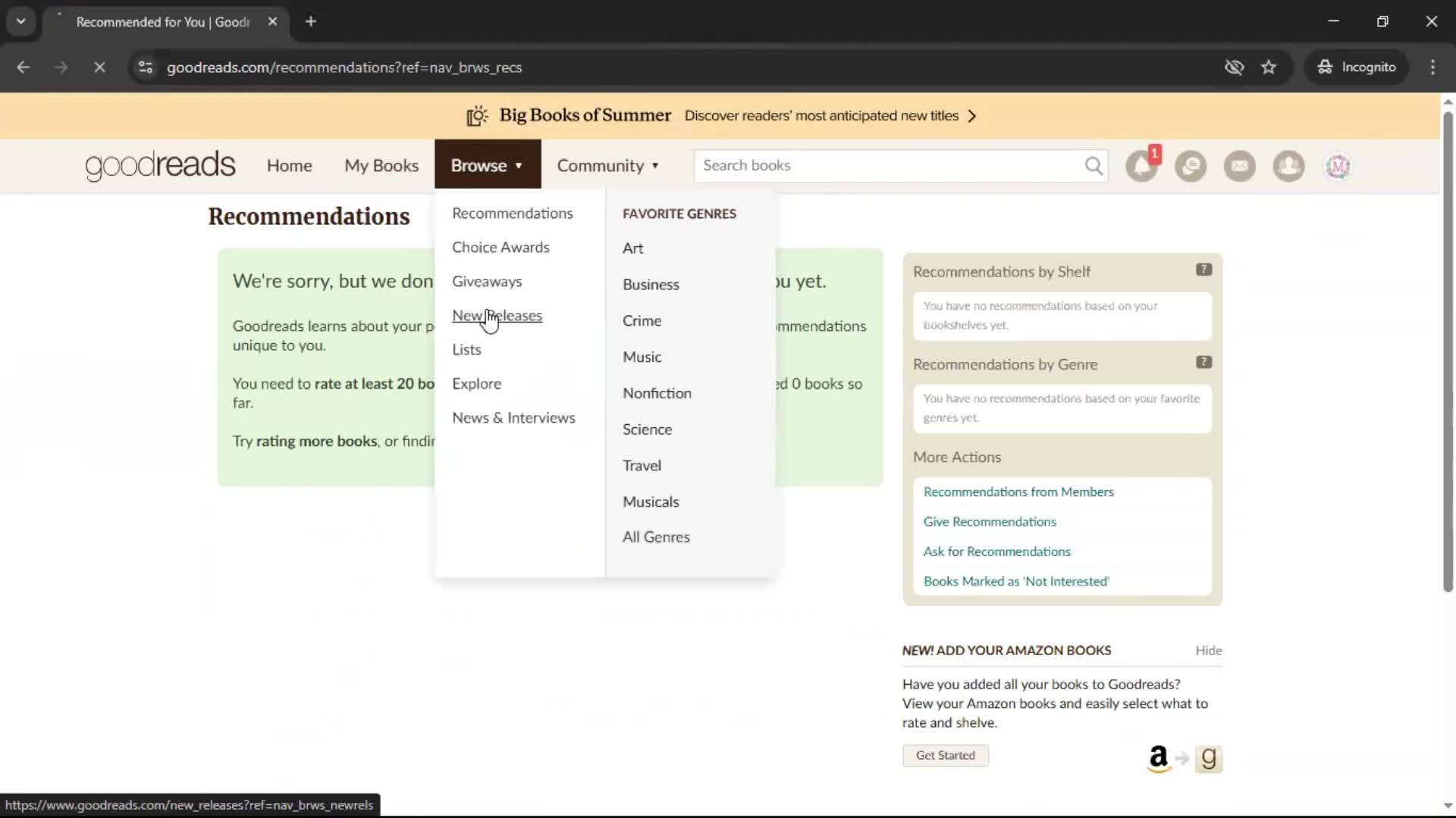 General browsing screenshot