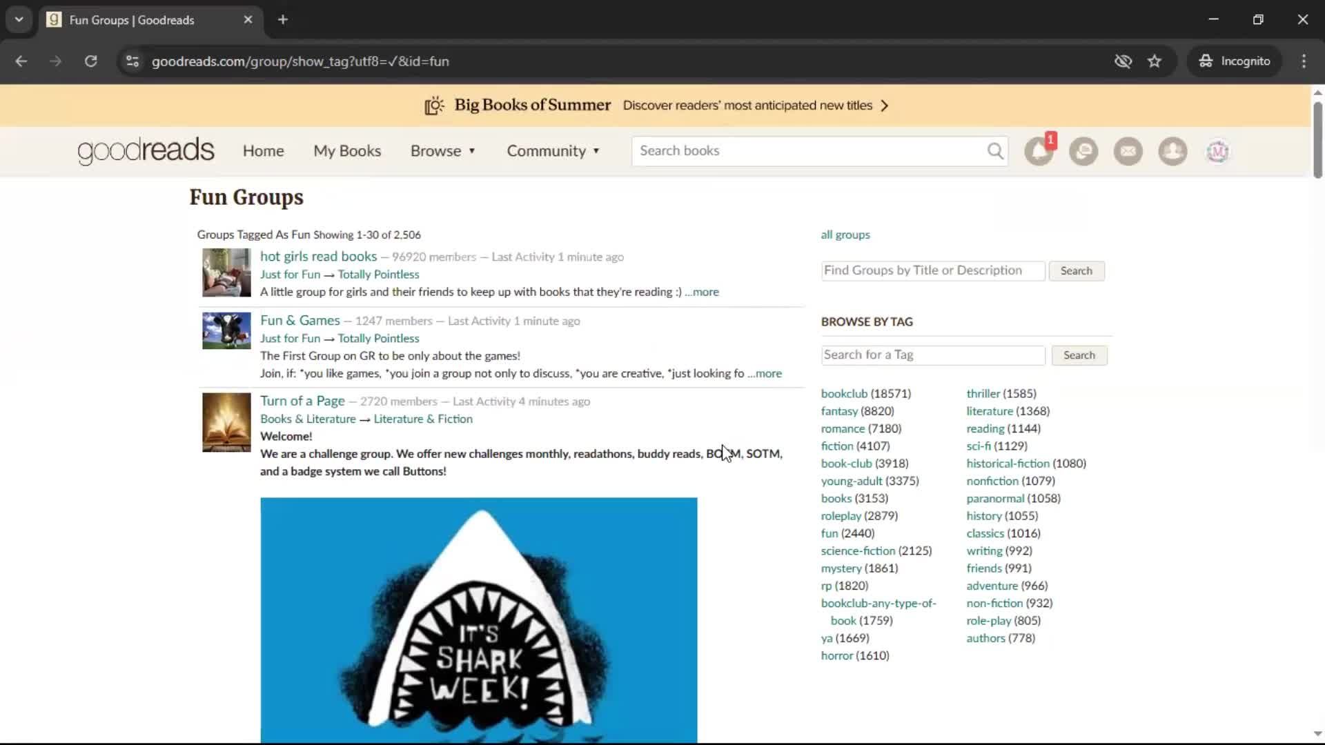 General browsing screenshot