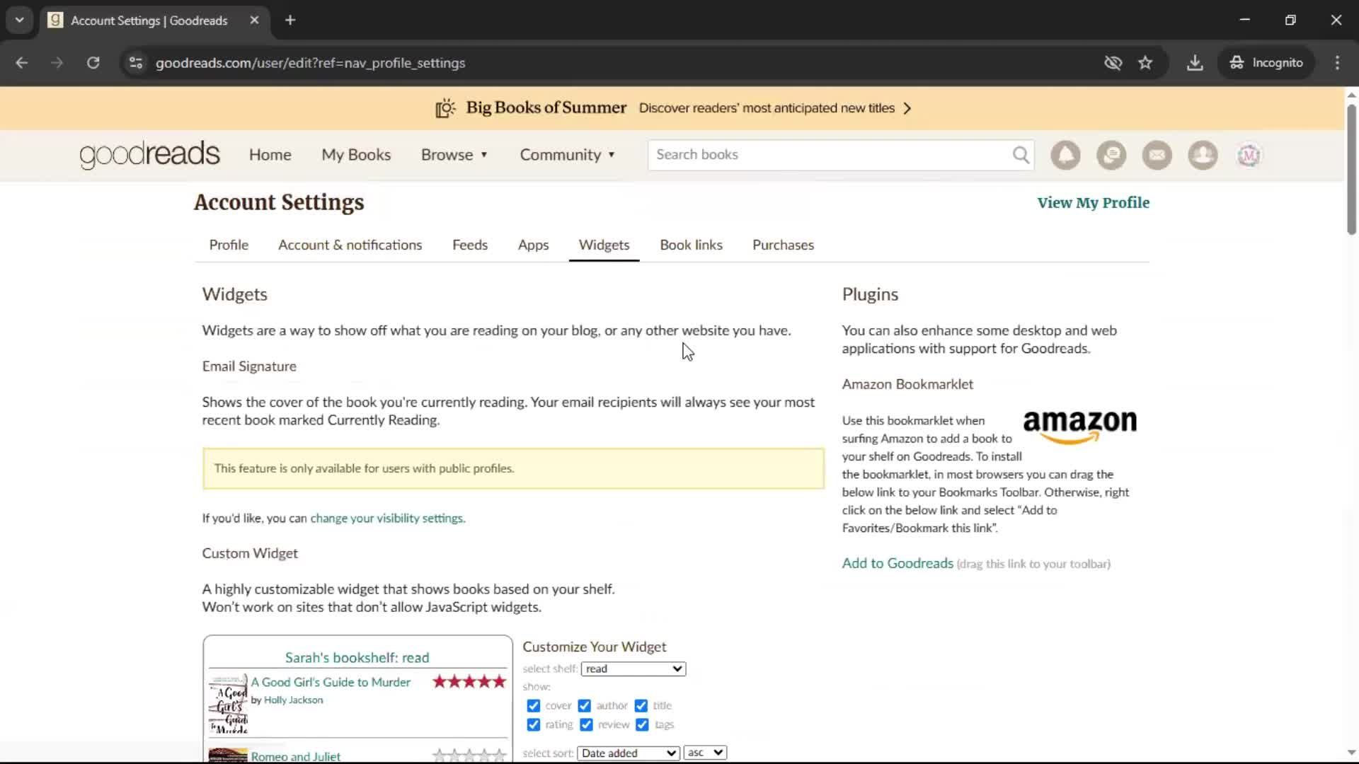 General browsing screenshot