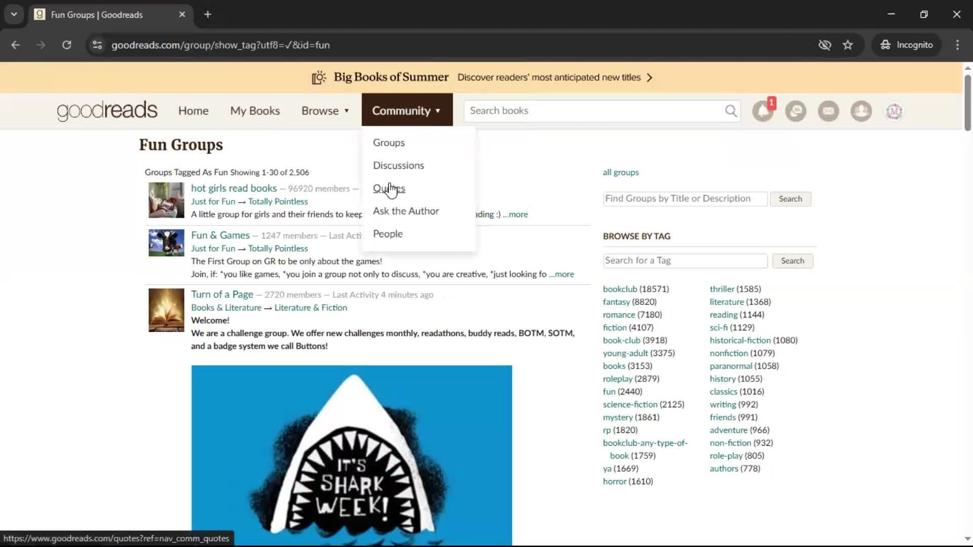 General browsing screenshot