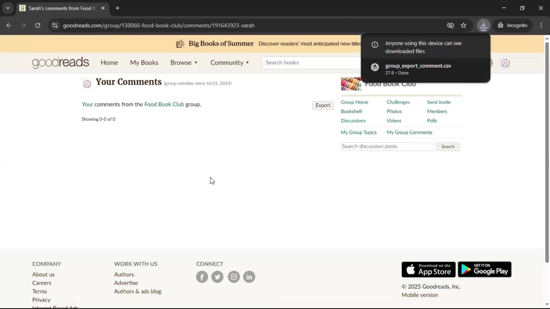 General browsing screenshot