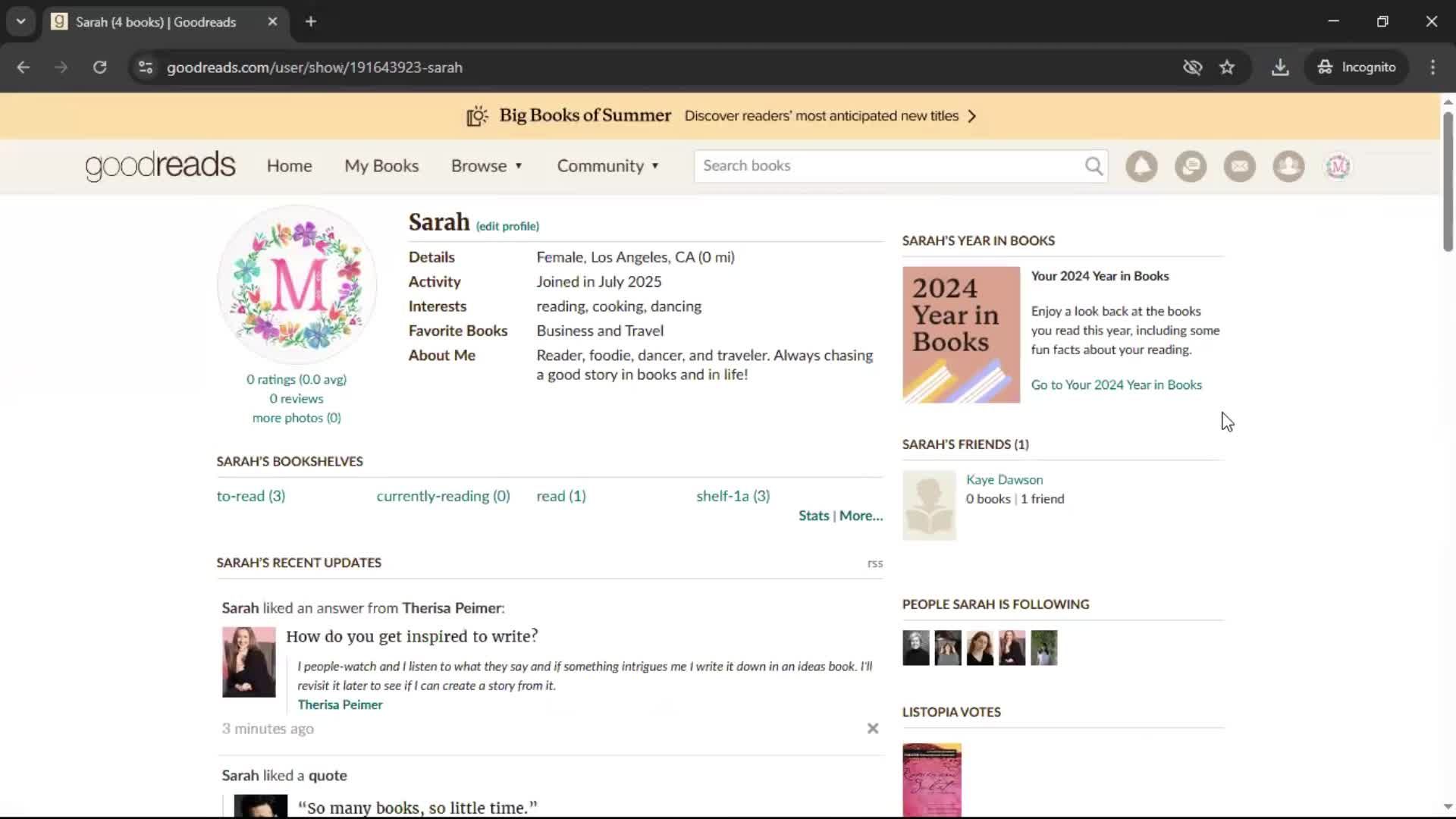General browsing screenshot