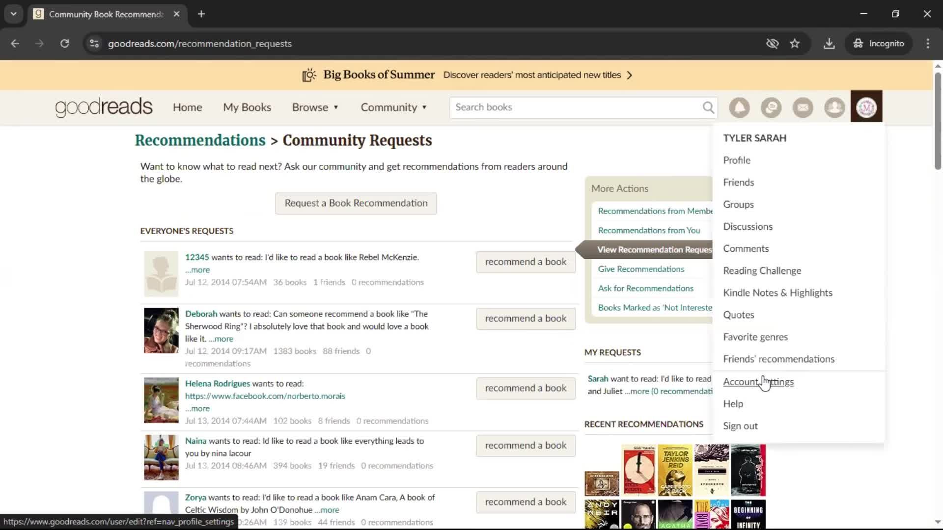 General browsing screenshot