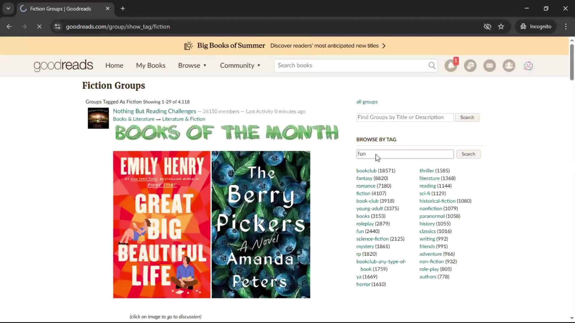 General browsing screenshot